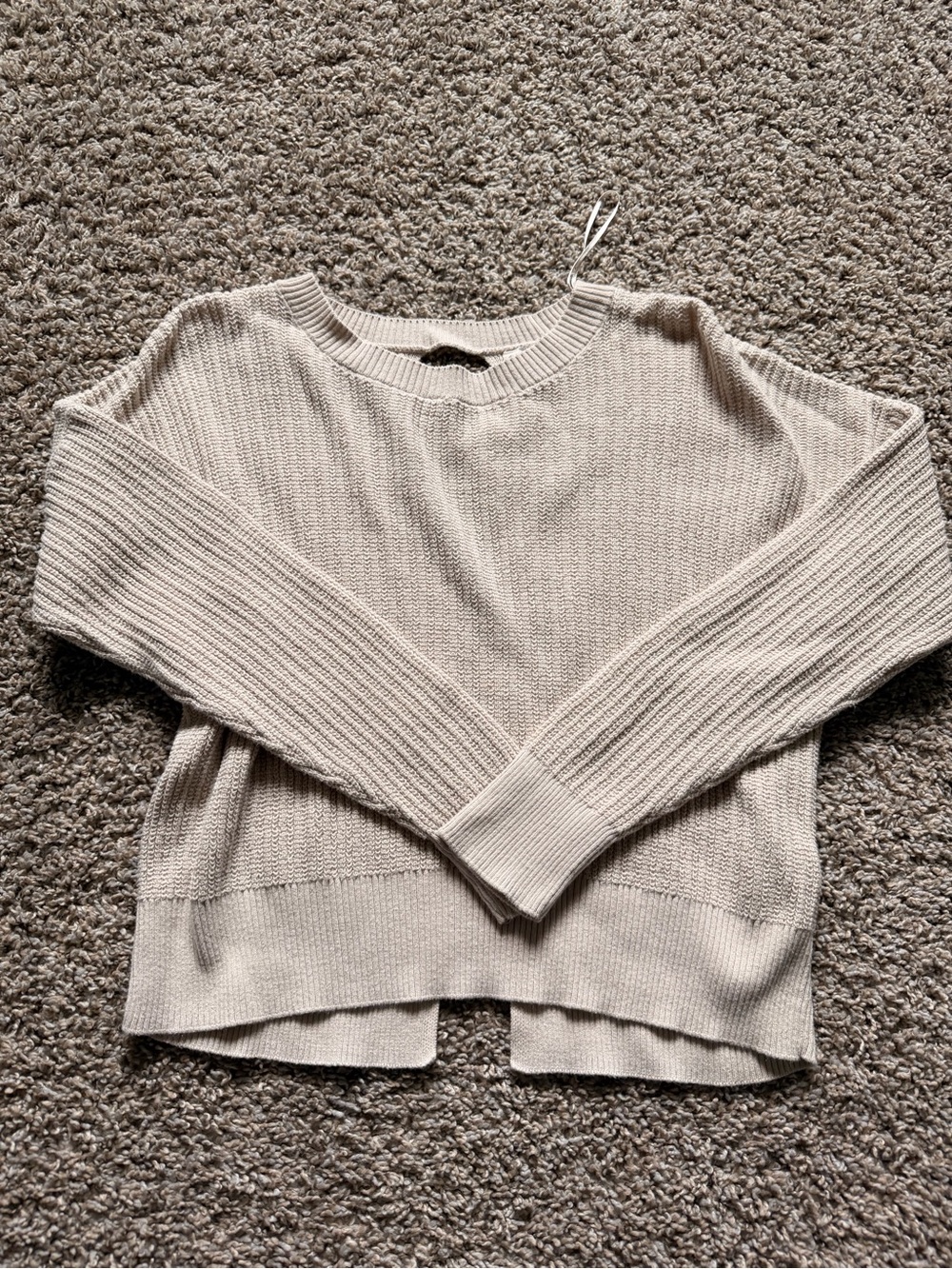 Hippie Rose Neutral Beige Crewneck Sweater